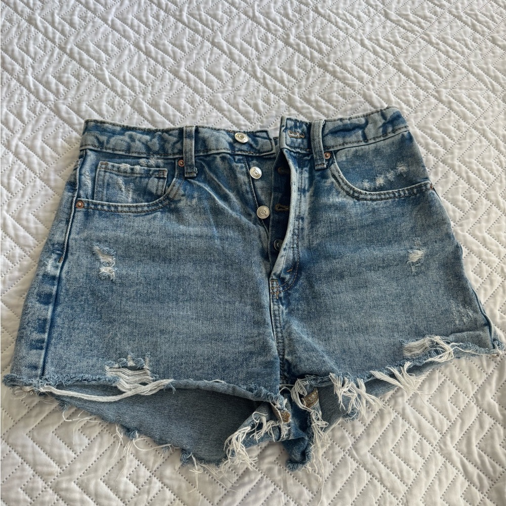 Wild Fable Blue Distressed Jean Shorts